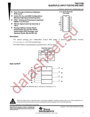 74AC11008DG4 datasheet  